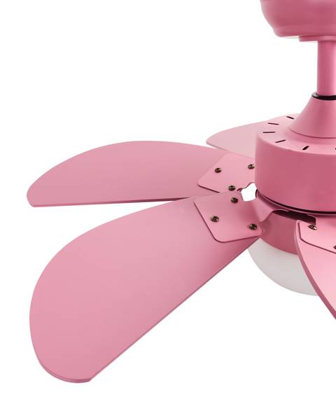 Plafondventilator LOGAR 2-delig roze - bamboe - 90 x 43 x 90 cm