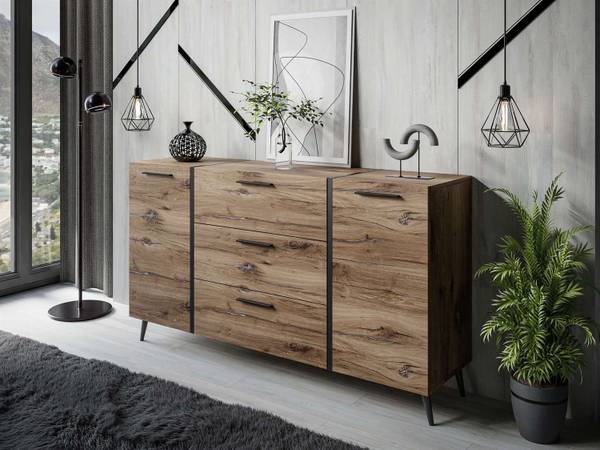 Kommode ONYX LOFT flagstaff Braun - Holzwerkstoff - 158 x 88 x 41 cm