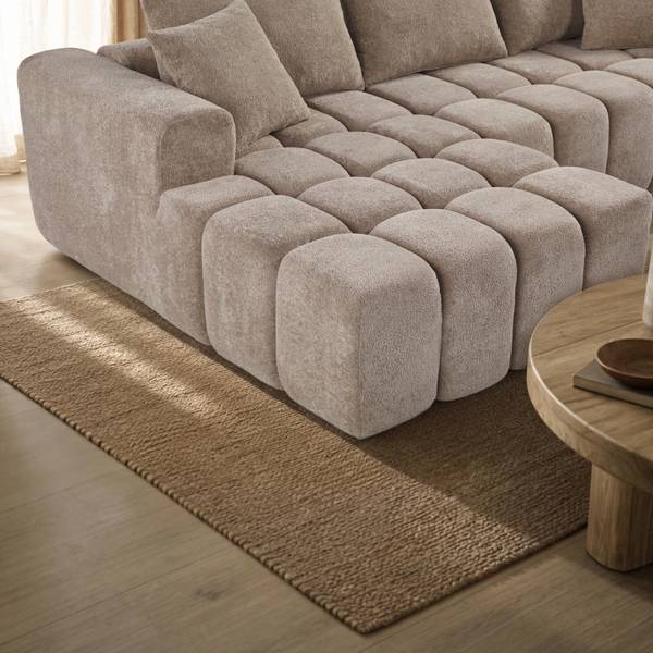 Ecksofa ZY-032 Grün - Webstoff - 250 x 59 x 160 cm