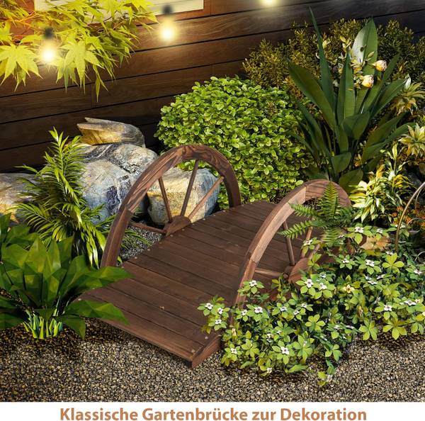 Holzbrücke ZB32026NZNL bruin - massief hout - 49 x 38 x 102 cm