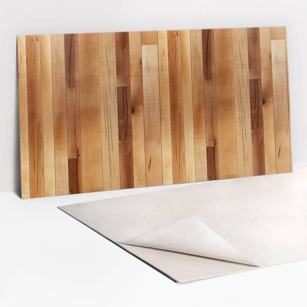 Selbstklebendes Wandpaneel Bretter Braun - Polyester PVC - 100 x 50 x 0 cm