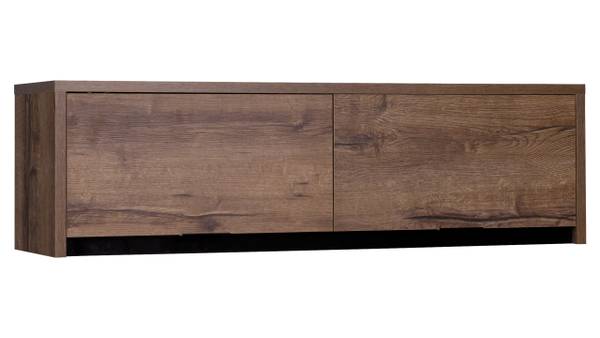 Hängeschrank Denver Schwarz - Braun - Holzwerkstoff - 120 x 32 x 35 cm