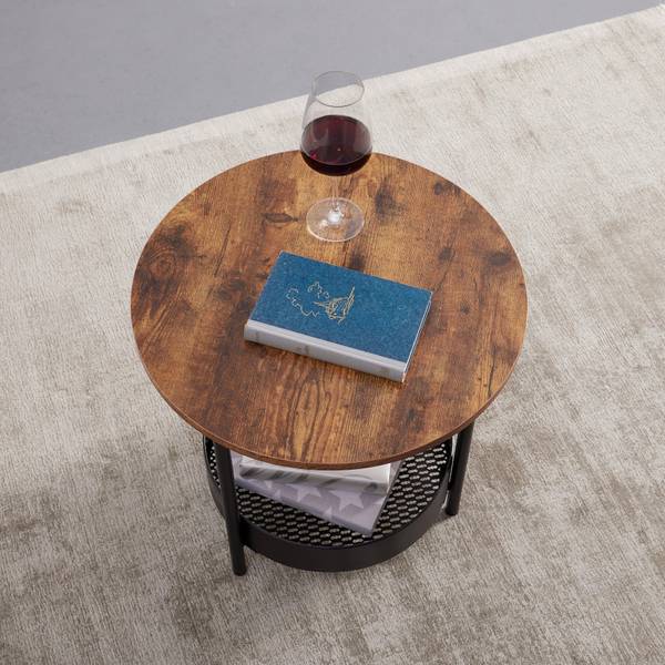 Couchtisch KETTY Braun - Metall - 51 x 50 x 51 cm