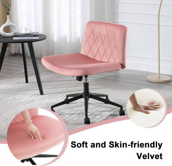 Bürostuhl Slavisa Pink - Samt - 64 x 88 x 50 cm