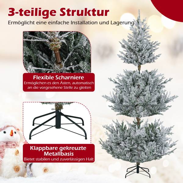 Künstlicher Weihnachtsbaum CM25167DE-7 Grün - Metall - 156 x 210 x 156 cm