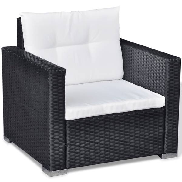Garten-Lounge-Set 42102 (6-teilig) Schwarz - Polyester - 74 x 31 x 74 cm