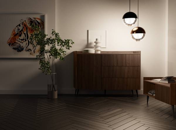 Kommode Arysa Walnuss Dekor - Breite: 126 cm