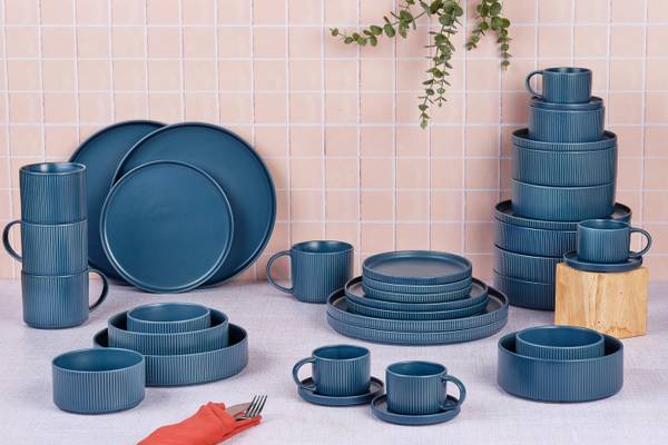Serviesset SCANDI 36-delig blauw
