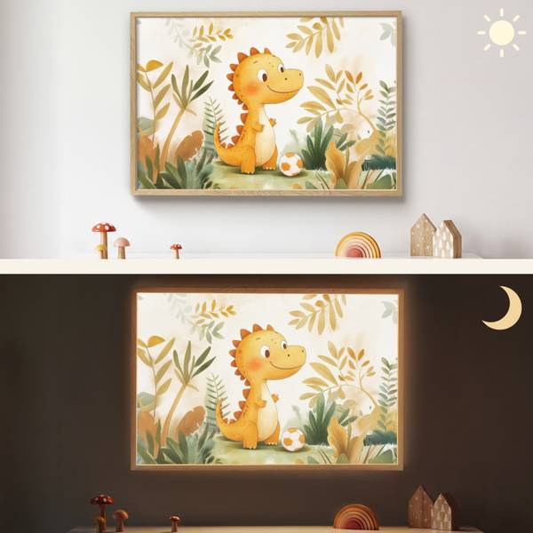 WANDLEUCHTE MIT AKKU Dino 90 x 60 cm