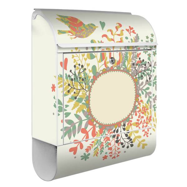 Briefkasten Stahl Frühling Weiß - Stahl - 38 x 46 x 13 cm