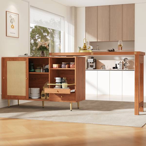 Esstisch lelantos Ⅰ Braun - Holzwerkstoff - 80 x 76 x 187 cm