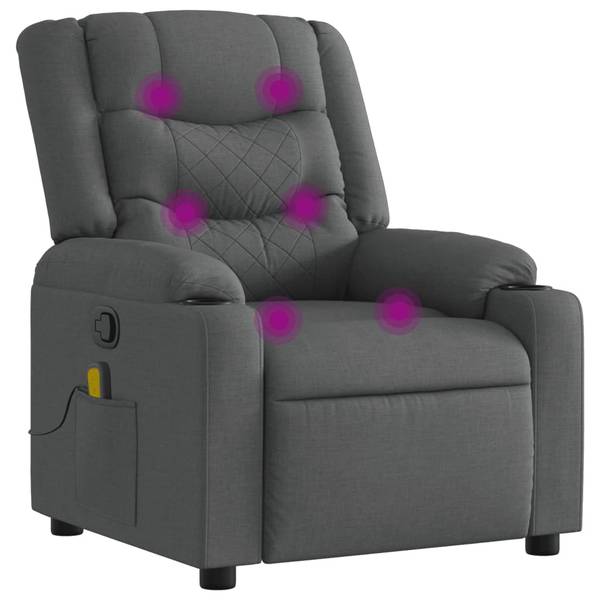 Massagesessel 3032760 Dunkelgrau - Grau