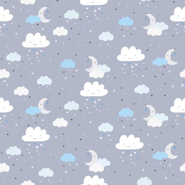 Vliestapete 381252-GU Blau - Fleece - 53 x 1005 x 1 cm