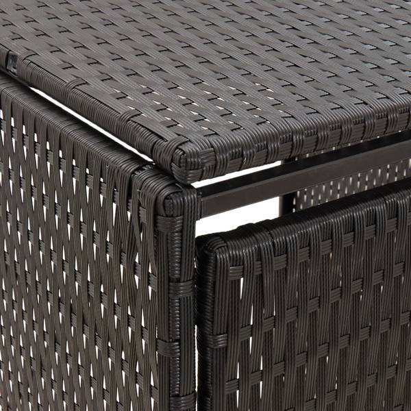 Mülltonnenbox 3029011 Schwarz - Breite: 140 cm