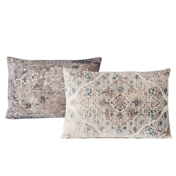 Kissen Savah (2er Set) Weiß - Polyester - 40 x 15 x 60 cm