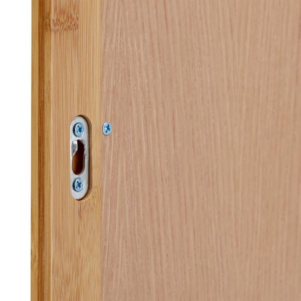 Wandspiegel bamboe met plankje bruin - houtcomposiet - 56 x 68 x 10 cm