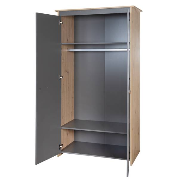 Babyzimmer Set Anna 3-teilig Grau - Eiche