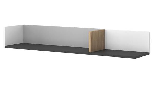Wandregal Imola IM-11 Braun - Grau - Weiß - Holzwerkstoff - 120 x 18 x 28 cm