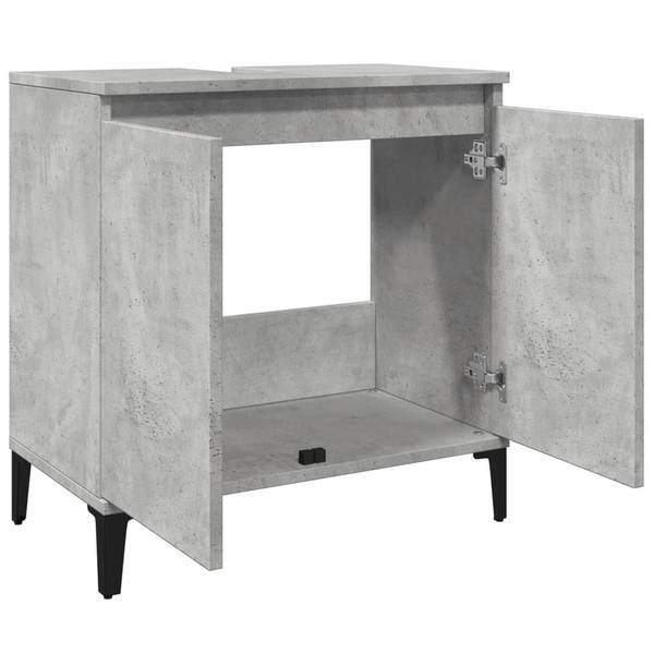 Waschbeckenunterschrank XT1416 Grau - Holzwerkstoff - 33 x 60 x 58 cm