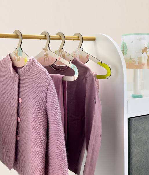 Kinderkleiderbügel Loving Deer 8er Set P Pink - Holzwerkstoff - 31 x 18 x 1 cm