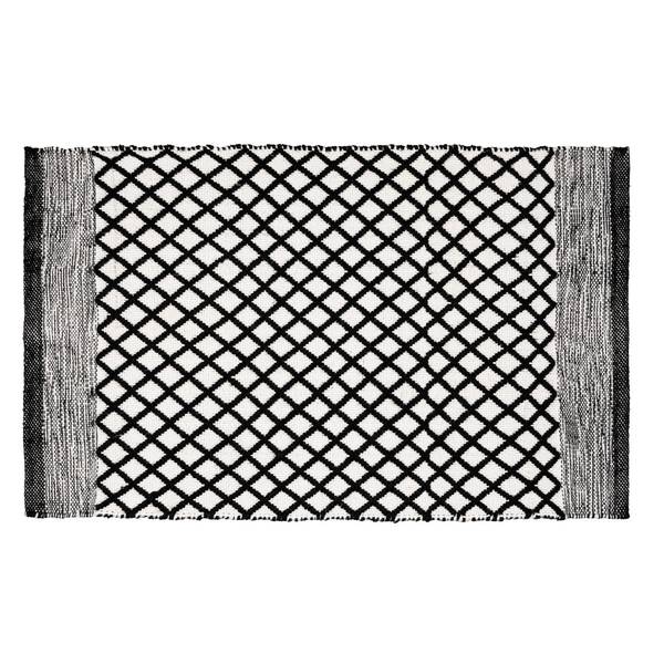 Badematte TARA, recycelter Polyester Schwarz - Textil - 50 x 1 x 80 cm