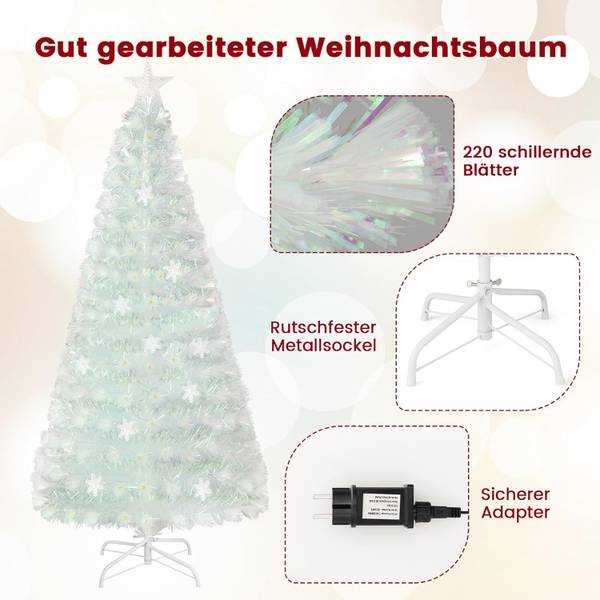 Tannenbaum CM24598DE Weiß - Kunststoff - 80 x 180 x 80 cm
