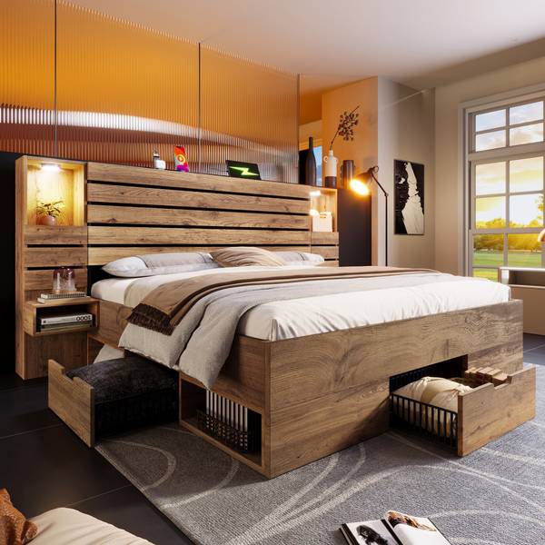 Lit en bois MUDZoom Ⅱ Largeur de la surface de couchage : 180 cm