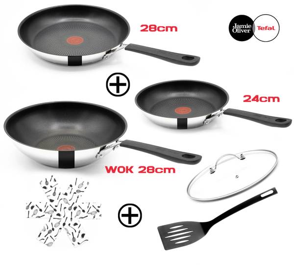 Pfannenset Jamie Oliver 6-tlg Schwarz - Borosilikatglas