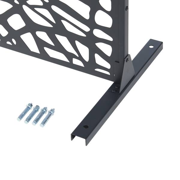 Raumteiler Poskind Schwarz - Stahl - 100 x 200 x 50 cm