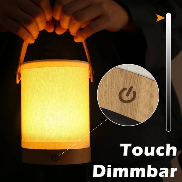 Lampe de table LED Handtasche Blanc - Bois manufacturé - 10 x 15 x 10 cm