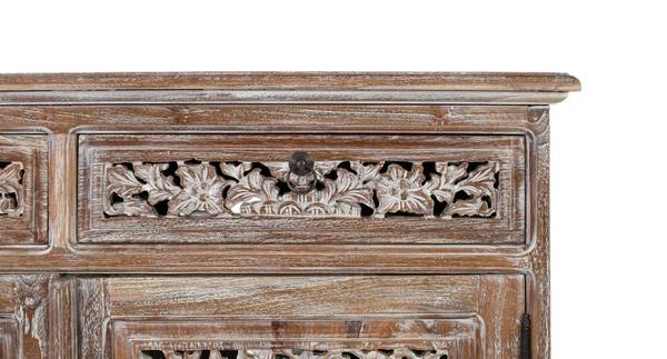 Sideboard 2332 Weiß - Massivholz - 41 x 80 x 100 cm