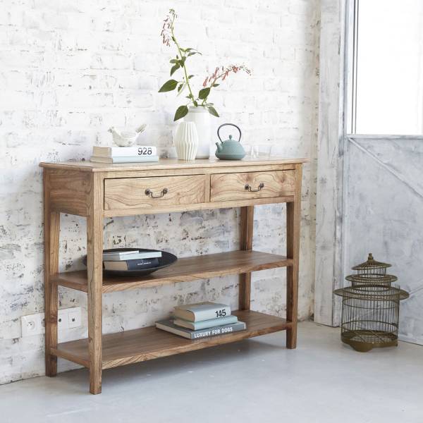 Konsole SIMONE Beige - Massivholz - 122 x 90 x 37 cm