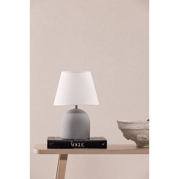 Lamp Styrso grijs - deels massief hout - 25 x 37 x 25 cm