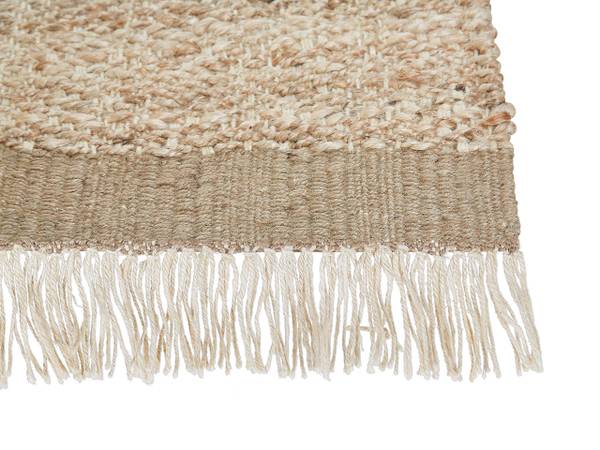 Tapis tressé ABANA Beige - Fibres naturelles - 160 x 160 x 8 cm