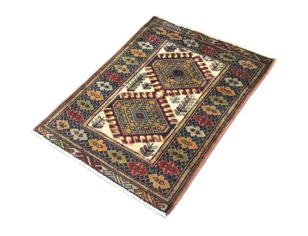 Orientteppich Oriental Beige - Wolle - 60 x 1 x 86 cm