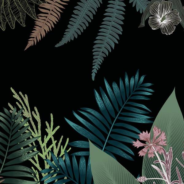 2 Wandpaneel Badezimmer-STRONG JUNGLE Polyester PVC - 70 x 30 x 70 cm