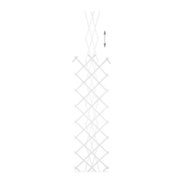 Ausziehbares Rankgitter 3er Set 180 cm Weiß - PVC - 60 x 180 x 2 cm