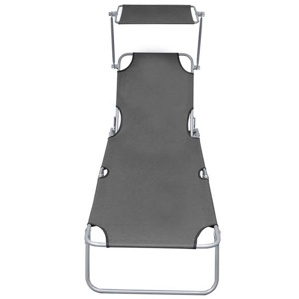 Sonnenliege 3004999 Grau - Aluminium - 58 x 27 x 189 cm