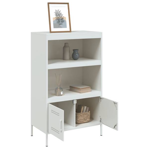 Highboard DE7666 Weiß - Metall - 68 x 113 x 39 cm