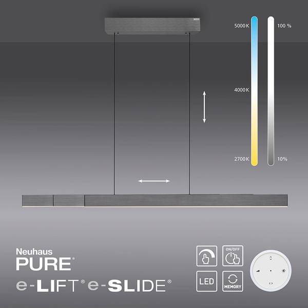 LED Pendellampe PURE MOTO-RISE Anthrazit