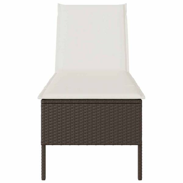 Chaise longue 3044400 Marron - Blanc crème
