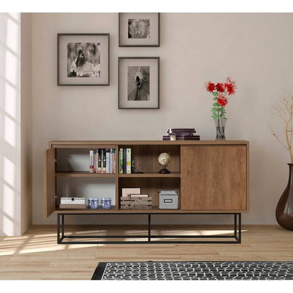 Kommode Alrakis Braun - Holzwerkstoff - 140 x 72 x 36 cm
