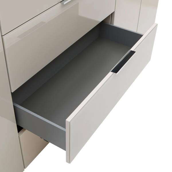 Sideboard SIENA Beige - Holzwerkstoff - Glas - 226 x 99 x 40 cm