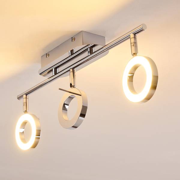 Deckenleuchte Sasso Silber - Metall - 12 x 11 x 50 cm