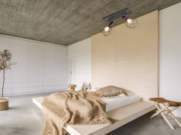 Deckenstrahler Industrial 2-flammig Rost Braun - Dunkelbraun