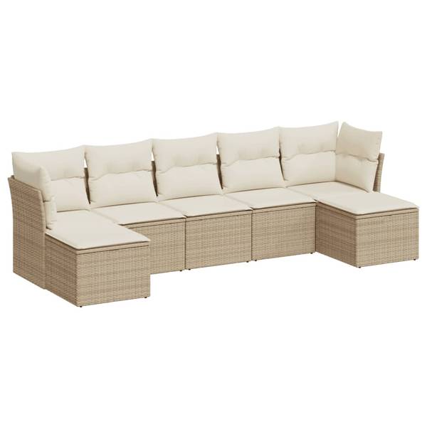 Garten-Lounge-Set 3035183-1 7-teilig Beige - Creme