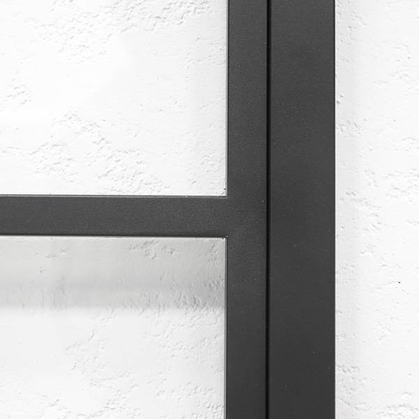 Schuifdeur VOBI zwart - staal - transparant glas - 90 x 210 x 3 cm