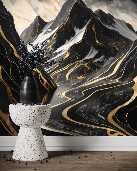 Papier peint montagnes abstraction 200 x 140 cm