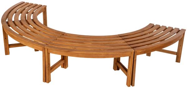 Banc autour d’un arbre Male Bois manufacturé - 250 x 45 x 125 cm