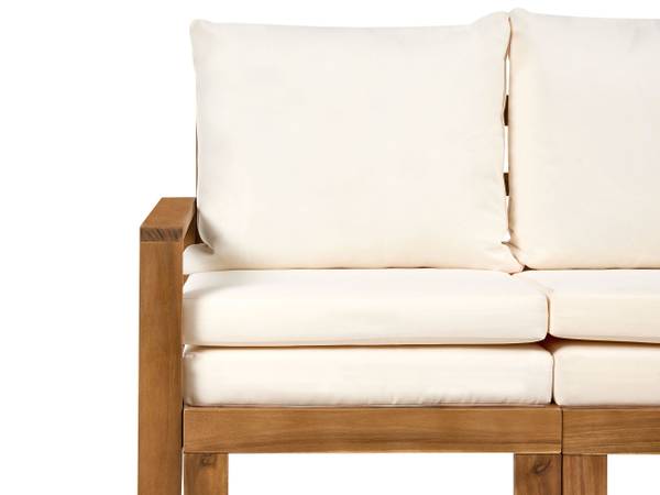 Tuinsofa ISOLELLO 7-delig beige - bruin - massief hout - 190 x 90 x 69 cm